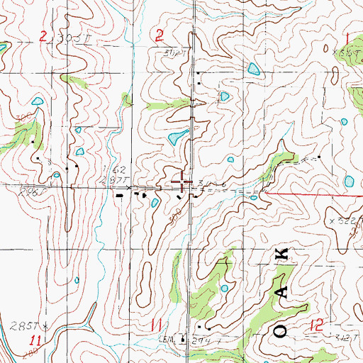 Topographic Map of Belle School, MO