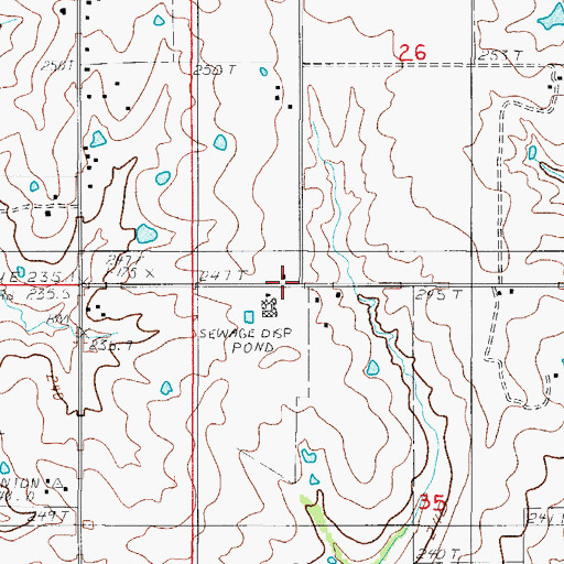 Topographic Map of Belshe School, MO