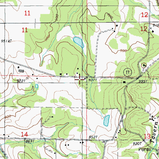 Topographic Map of Berry School, MO