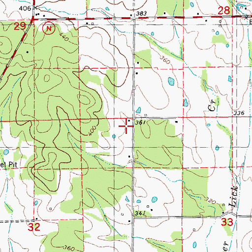 Topographic Map of Bethel Church, MO