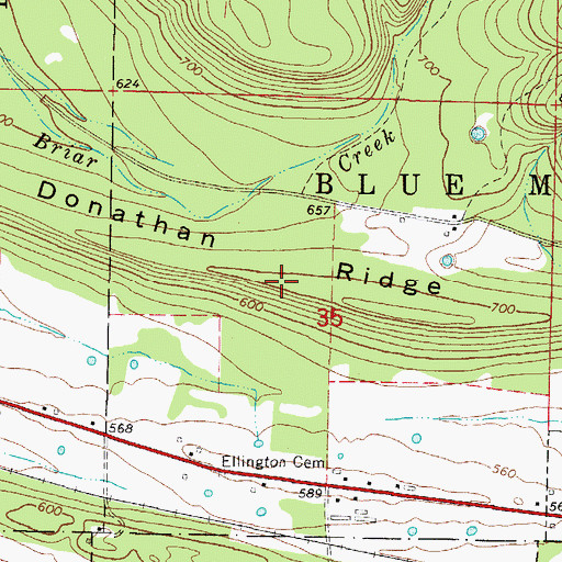Topographic Map of Donathan Ridge, AR