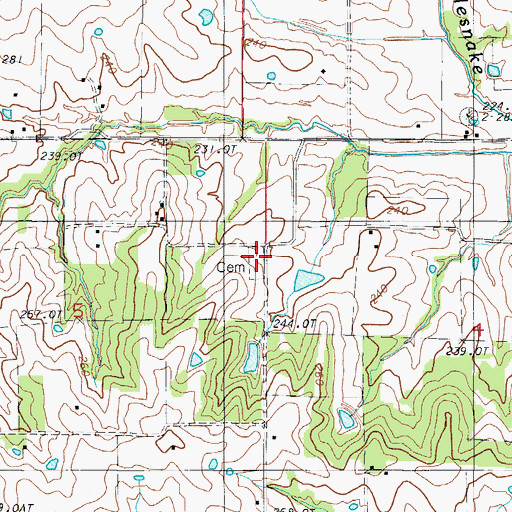 Topographic Map of Bethel Church (historical), MO