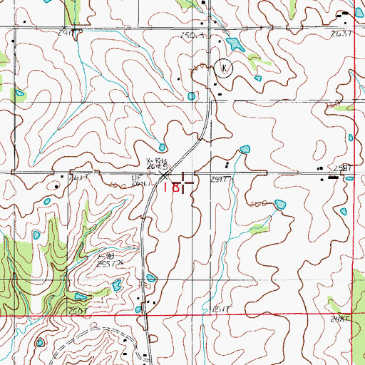 Topographic Map of Bethel School (historical), MO