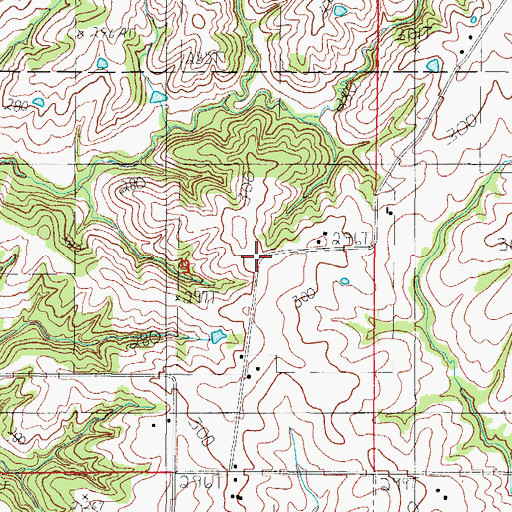 Topographic Map of Bethlehem School (historical), MO