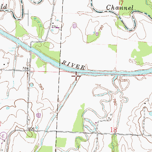 Topographic Map of Big Deer Creek, MO