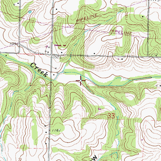 Topographic Map of Big Hollow, MO