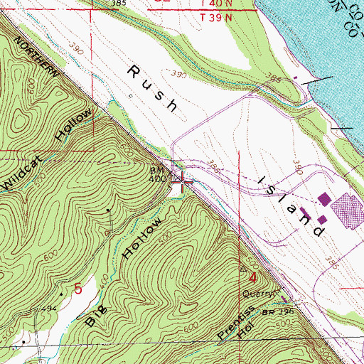 Topographic Map of Big Hollow, MO