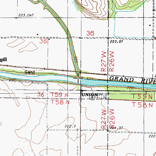 Topographic Map of Big Muddy Creek, MO