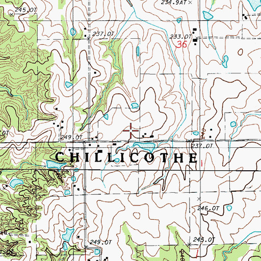 Topographic Map of Black Hills School (historical), MO