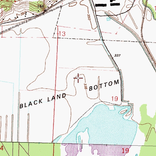 Topographic Map of Black Land Bottom, MO