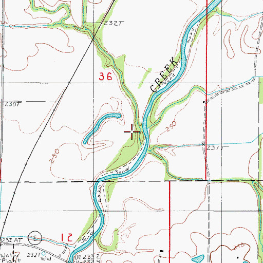 Topographic Map of Black Oak Branch, MO