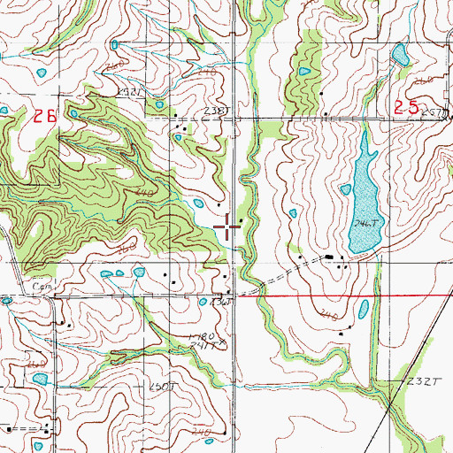 Topographic Map of Black Oak School, MO