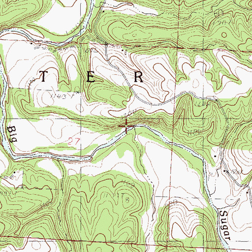 Topographic Map of Blackjack Hollow, MO