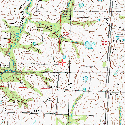 Topographic Map of Blackman School, MO