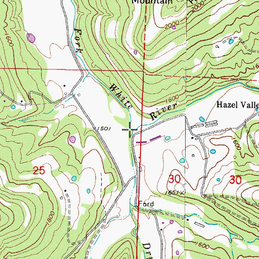 Topographic Map of Dry Creek, AR