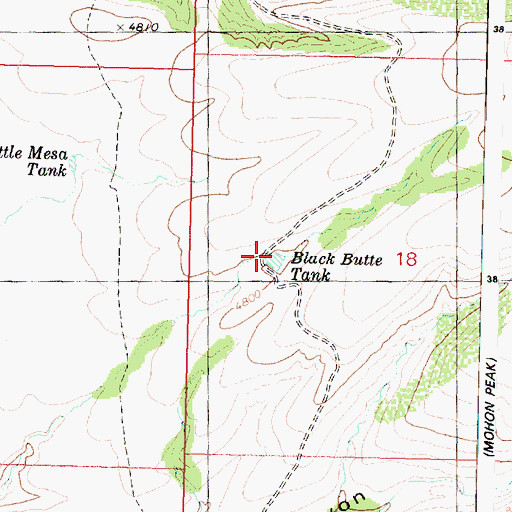 Topographic Map of Little Mesa, AZ
