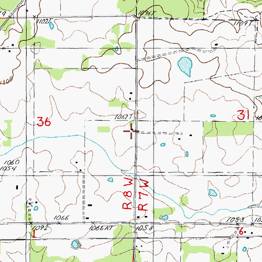 Topographic Map of Boatman School, MO