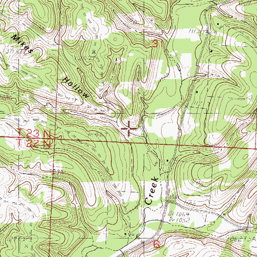 Topographic Map of Bob Mikes Hollow, MO