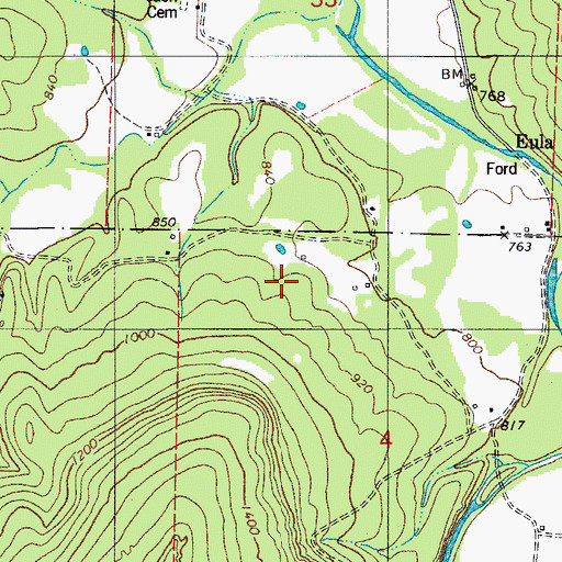 Topographic Map of Dry Creek School, AR