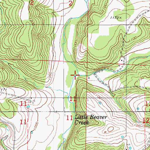 Topographic Map of Boiling Spring Hollow, MO