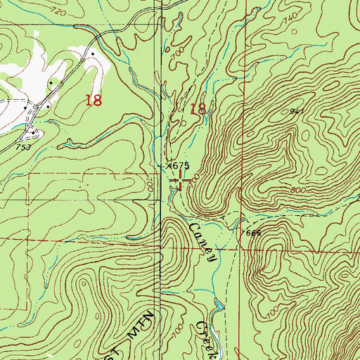 Topographic Map of Dry Fork, AR