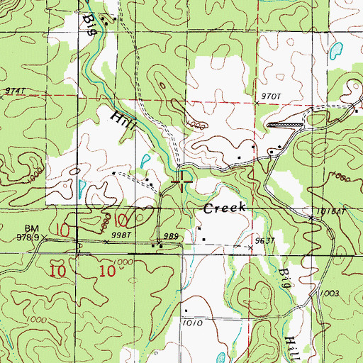 Topographic Map of Dry Fork, AR
