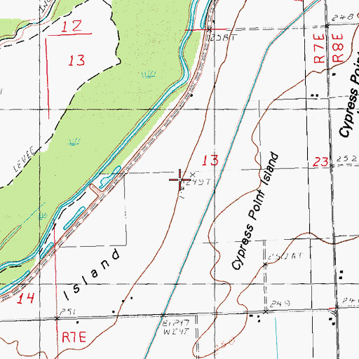 Topographic Map of Bone Camp Island, MO