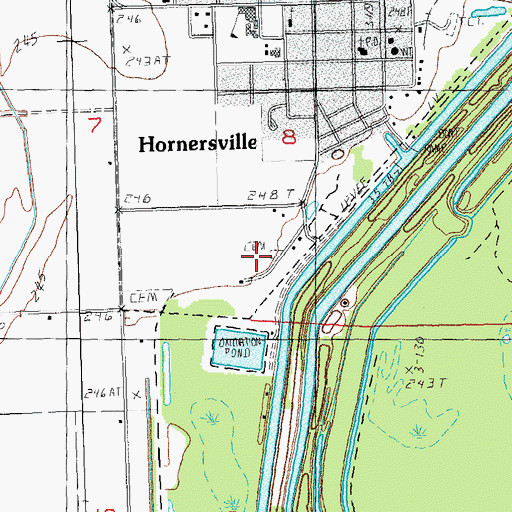 Topographic Map of Bone Cemetery, MO