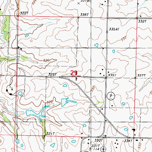 Topographic Map of Bonham School, MO