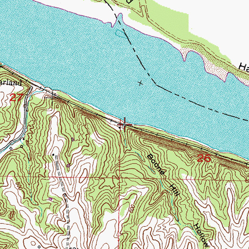 Topographic Map of Boone Hill Hollow, MO