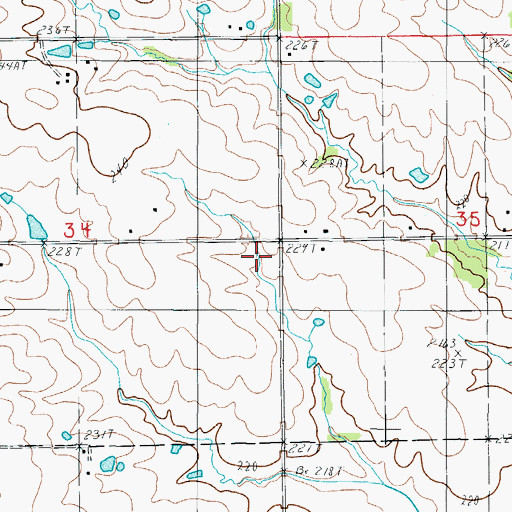 Topographic Map of Bradford School (historical), MO