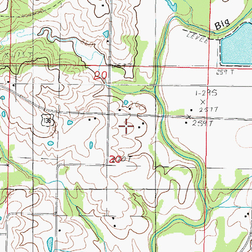 Topographic Map of Brady School (historical), MO