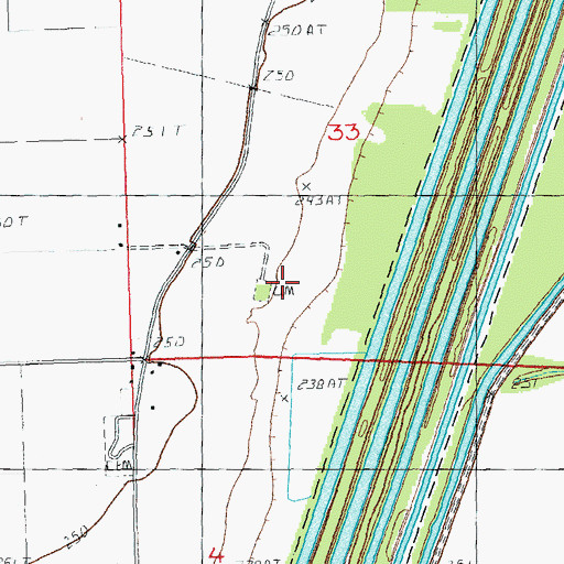 Topographic Map of Brannon Cemetery, MO