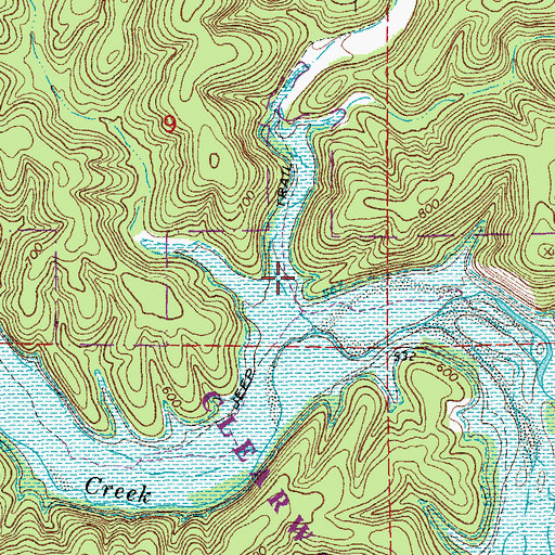 Topographic Map of Brawley Hollow, MO