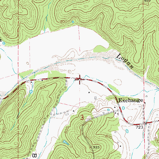 Topographic Map of Brawley Hollow, MO