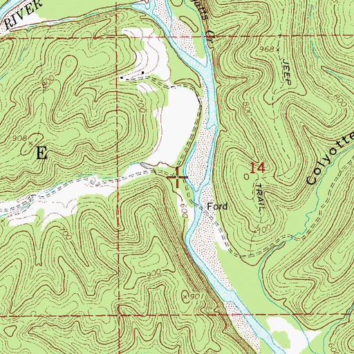 Topographic Map of Brawley Hollow, MO