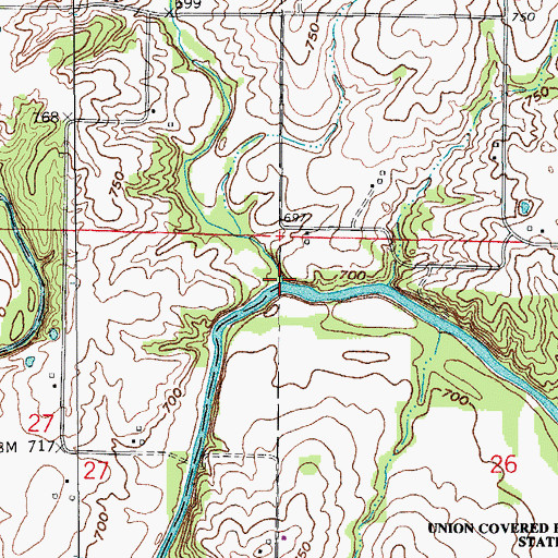 Topographic Map of Briar Creek, MO