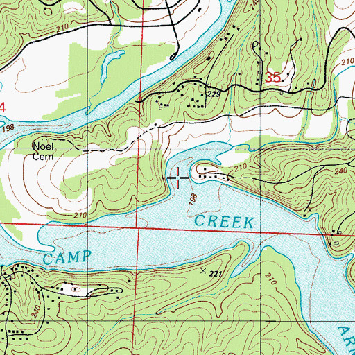 Topographic Map of Brickley Hollow, MO