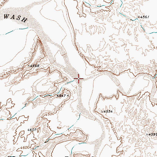 Topographic Map of Little Mexican Spring Wash, AZ