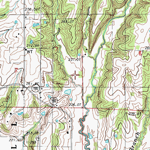 Topographic Map of Brookshire School (historical), MO