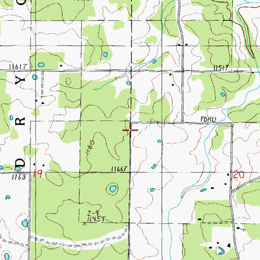 Topographic Map of Brower School (historical), MO