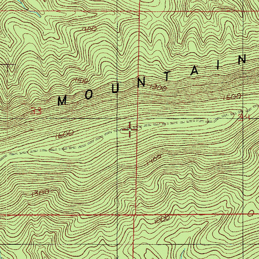 Topographic Map of Dutch Creek Mountain, AR