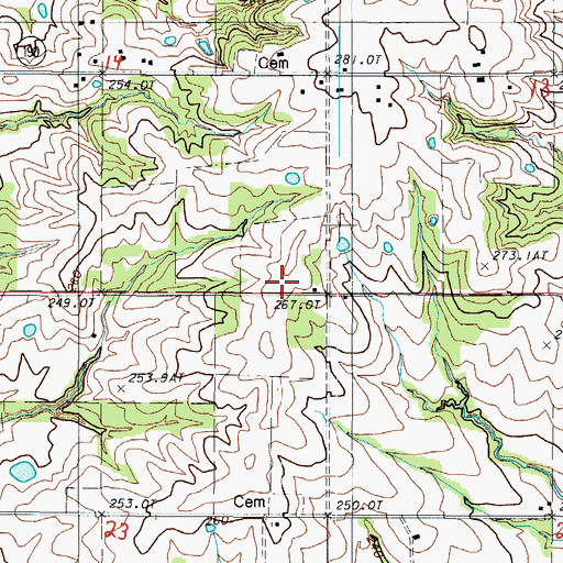 Topographic Map of Brown School (historical), MO
