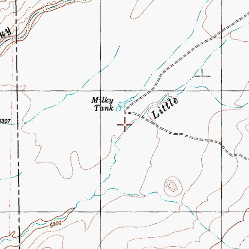 Topographic Map of Little Milky Wash, AZ