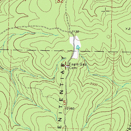 Topographic Map of Eagle Gap Cemetery, AR