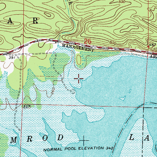Topographic Map of Earl Branch, AR