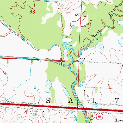 Topographic Map of Brushy Creek, MO