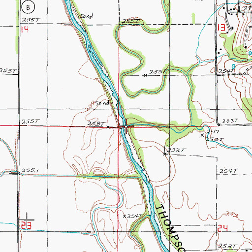 Topographic Map of Brushy Creek, MO