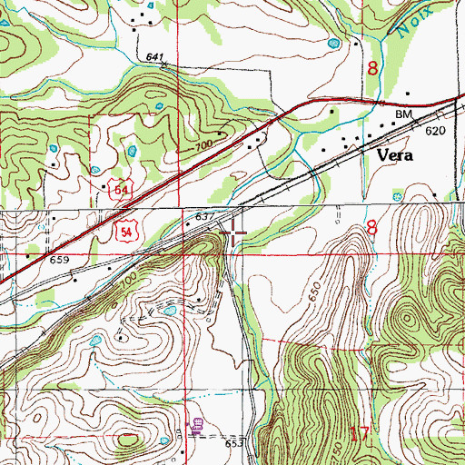 Topographic Map of Buckner Hollow, MO