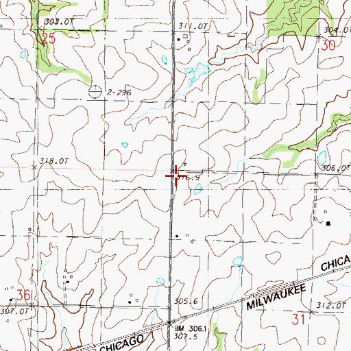 Topographic Map of Buffalo School (historical), MO